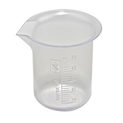 Electron Microscopy Sciences EMS Polypropylene Beaker, 50 ml, 2 ml Subdivisions, 60 mm height, 41 mm diameter