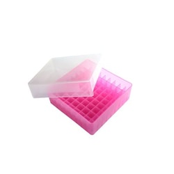 Electron Microscopy Sciences&nbsp;Microtube 81-Well Storage Rack, Pink