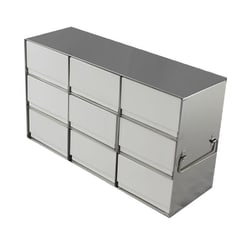 Electron Microscopy Sciences&nbsp;Electropolished Stainless Steel Freezer Rack 3x3, Holds 9 3