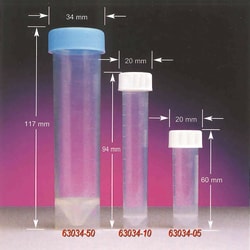 Electron Microscopy Sciences Transport Tube Sample White caps, 5 ml, Sterile