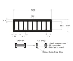 Electron Microscopy Sciences ProPlate MicroArray Slide Slide Module 8 Well,