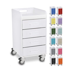 Electron Microscopy Sciences Compact Locking 4 Drawer Cart with Beige Drawers