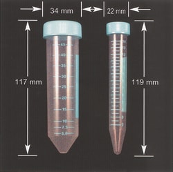 Electron Microscopy Sciences&nbsp;Screw Cap Centrifuge Tube 15 ml, Polystyrene, Sterile