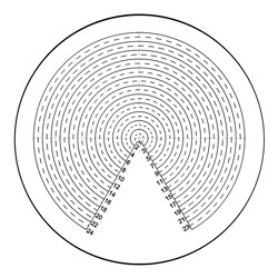 Electron Microscopy Sciences Concentric Circles Graticle NE22, 21mm, 0.5 mm - 12 mm diameter