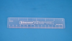 Electron Microscopy Sciences Fluorescent Ruler in inches and centimeters,