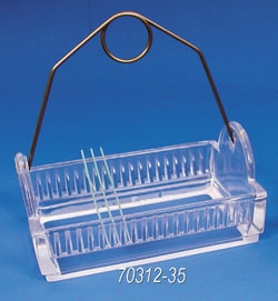 Electron Microscopy Sciences 16/32 Slide Glass Rack With Handle, Quantity: