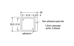Electron Microscopy Sciences&nbsp;HybriWell&trade; Sealing System Chamber 1 well 30-50 mcL, 21.6mm x 21.6mm