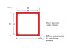 Electron Microscopy Sciences&nbsp;Secure-Seal&trade; Hybridization Chambers 2 well, 45x45mm 0.6mm deep
