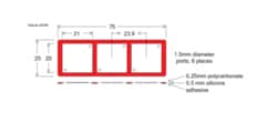 Electron Microscopy Sciences Secure-Seal™ Hybridization Chambers 3 wells, 20x21mm 0.6mm deep