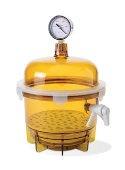 Electron Microscopy Sciences Lab Companion™ Vacuum Desiccator Round, 6 L UV Amber, 11¼x13⅞