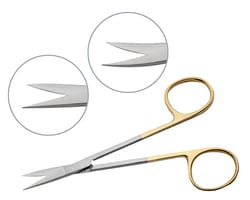 Electron Microscopy Sciences&nbsp;EMS Tungsten Carbide Iris Scissors with Curved Blades, 4-1/2