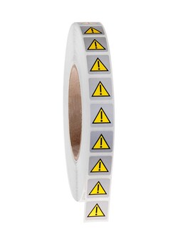 Electron Microscopy Sciences Label with Warning Symbol Removable, 0.75 x 0.75