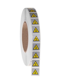 Electron Microscopy Sciences Label with Hot Surface symbol, 0.75 x 0.75
