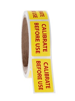 Electron Microscopy Sciences Warning Label Calibrate Before Use, 1 x 2",
