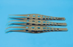 Electron Microscopy Sciences Non Slip Forceps with Serrated Straight Tips,