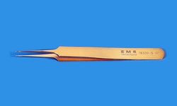 Electron Microscopy Sciences&nbsp;EMS Tweezers Style 5, Gold Plating, Extra fine with superior finish Tips