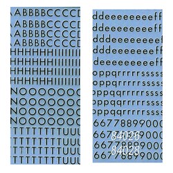 Electron Microscopy Sciences Dry Transfer Sheet Upper/Lower Case Letter/Num,
