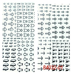 Electron Microscopy Sciences Dry Transfer Sheet Open Arrows, Black, Quantity: