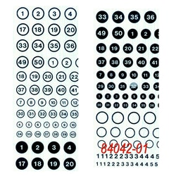 Electron Microscopy Sciences Dry Transfer Sheet Call Out Number, Black,