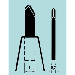 Electron Microscopy Sciences&nbsp;Meyco Diamond Dissecting Blade Replacement Type M-DS, Mini-tri-facet Blade, 0.20 mm thick