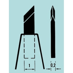 Electron Microscopy Sciences Meyco Diamond Dissecting Blade Type M-M Resharpen, Mini-angled Blade
