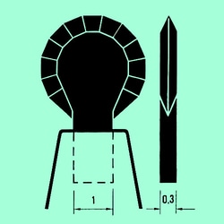 Electron Microscopy Sciences&nbsp;Meyco Diamond Dissecting Knife, Type R, Round Blade, 0.30 mm thick