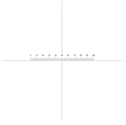 Electron Microscopy Sciences&nbsp;Scale with Cross Line Microscope Graticle NE77, 19 mm, 5 mm with 100 divisions