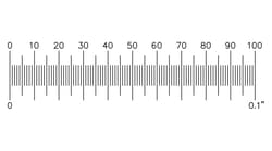 Electron Microscopy Sciences&nbsp;Stage Micrometer  S4, Horizontal Scale, 0.1