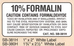 Electron Microscopy Sciences Specialty Warning Label Formalin, Model SB381h,
