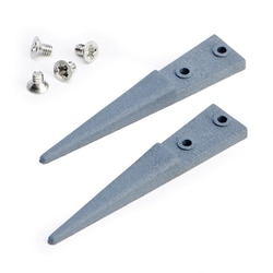 Electron Microscopy Sciences&nbsp;Dumont Style 2 Grey STD Replaceable Tweezer Tips, 2.5 mm Tip width, 1 mm Tip thickness,  OAL