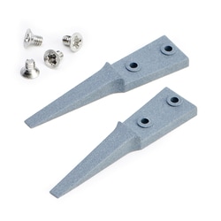Electron Microscopy Sciences&nbsp;Dumont Style 3 Grey STD Replaceable Tweezer Tips, 2.3 mm Tip width,  Tip thickness, 35 mm OAL