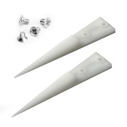 Electron Microscopy Sciences&nbsp;Dumont Style 4 Delrin Replaceable Tweezer Tips, 0.6 mm Tip width, 0.3 mm Tip thickness,  OAL