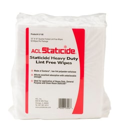ACL Inc Low Lint Wipes. 12” x 13” / 50 wipes per bag / 12 bags per case,