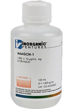 Inorganic Ventures 1000 µg/mL SILVER NaCN 125mL