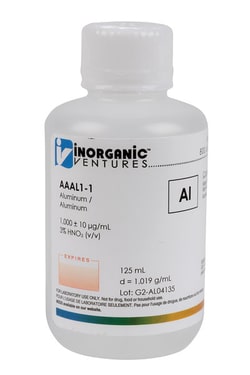Inorganic Ventures&nbsp;1000µg/mL ALUMINUM 125mL