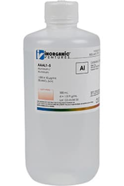 Inorganic Ventures 1000µg/mL ALUMINUM 500mL, Quantity: Each of 1