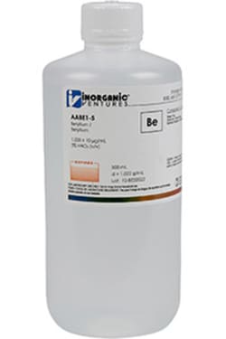 Inorganic Ventures&nbsp;1000ug/mL BERYLLIUM 500mL