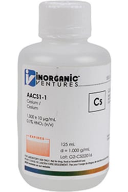 Inorganic Ventures&nbsp;1000µg/mL CESIUM 125mL