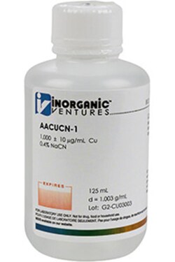 Inorganic Ventures 1000µg/mL COPPER NaCN 125mL