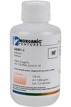 Inorganic Ventures&nbsp;1000µg/mL HAFNIUM 125mL
