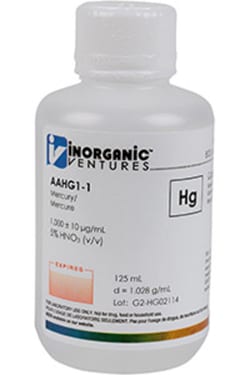 Inorganic Ventures&nbsp;1000µg/mL MERCURY 125mL