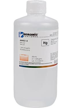 Inorganic Ventures 1000µg/mL MERCURY 500mL, Quantity: Each of 1