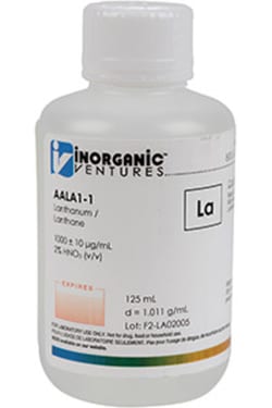 Inorganic Ventures&nbsp;1000µg/mL LANTHANUM 125mL