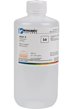 Inorganic Ventures 1000µg/mL LANTHANUM 500mL, Quantity: Each of 1