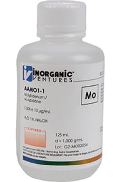 Inorganic Ventures&nbsp;1000µg/mL MOLYBDENUM 125mL