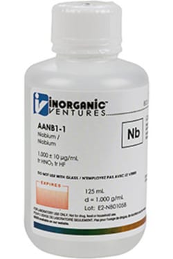 Inorganic Ventures&nbsp;1000µg/mL NIOBIUM 125mL