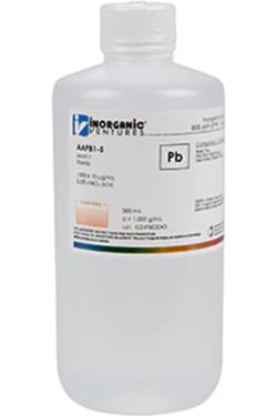 Inorganic Ventures 1000ug mL LEAD 500mL (Inorganic Ventures), Quantity: