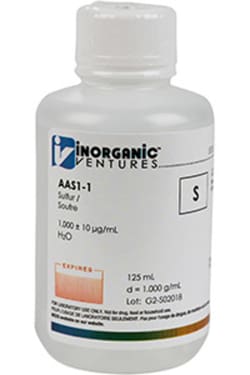 Inorganic Ventures&nbsp;1000µg/mL SULFUR 125mL