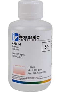 Inorganic Ventures 1000ug mL SELENIUM 125mL (Inorganic Ventures), Quantity: