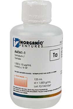 Inorganic Ventures&nbsp;1000µg/mL TANTALUM 125mL